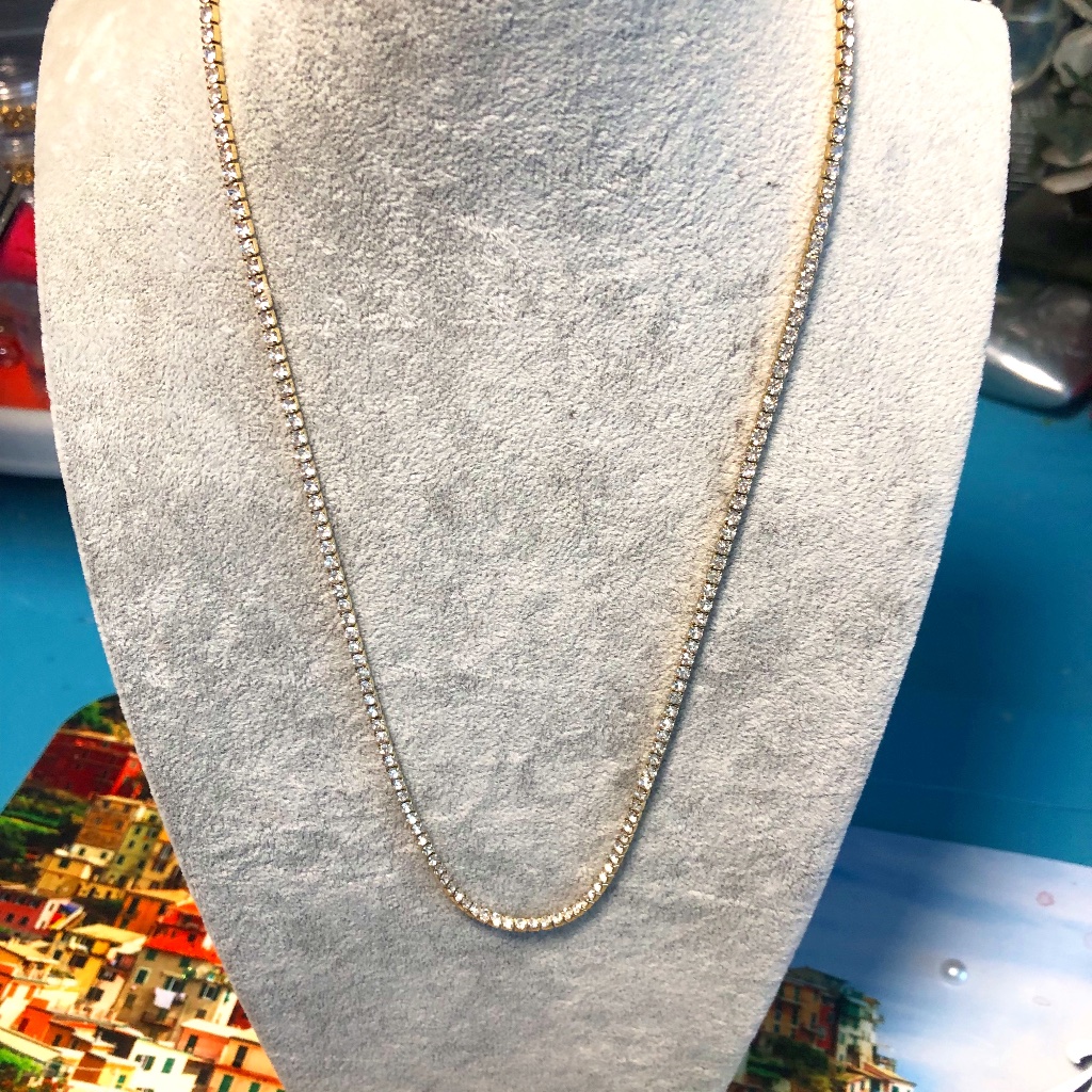 Rhinstone Necklace 20"